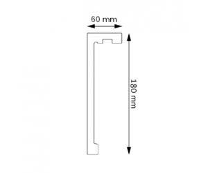 Listwa maskująca karnisz LK-04 244 cm Creativa by Cezar LIGHTBLOCKER 18 cm